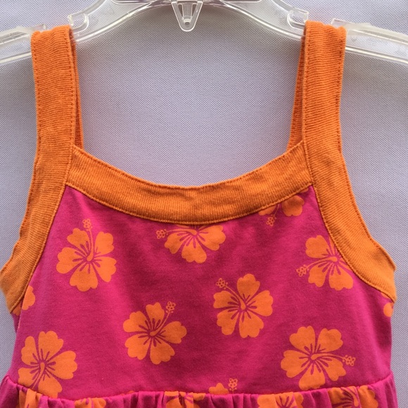 Childrens Place Girls Orange & Pink Casual Summer Sun Dress 4T - Picture 2 of 11